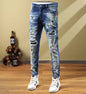 Splash Ink Gradient Jeans - Blue - jeans