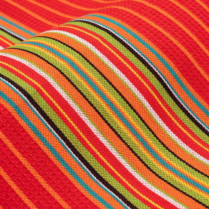 Salsa Stripe Kitchen Towels - -