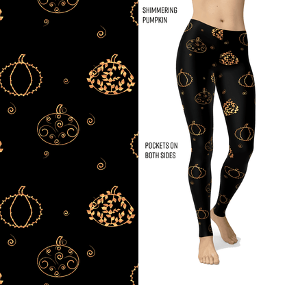 Shimmering Glitter Pumpkins and Pockets - 2X-4X = TC - Apparel