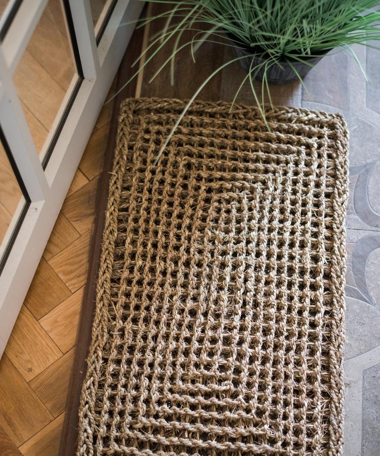 Organic Natural Straw Door Mat - -