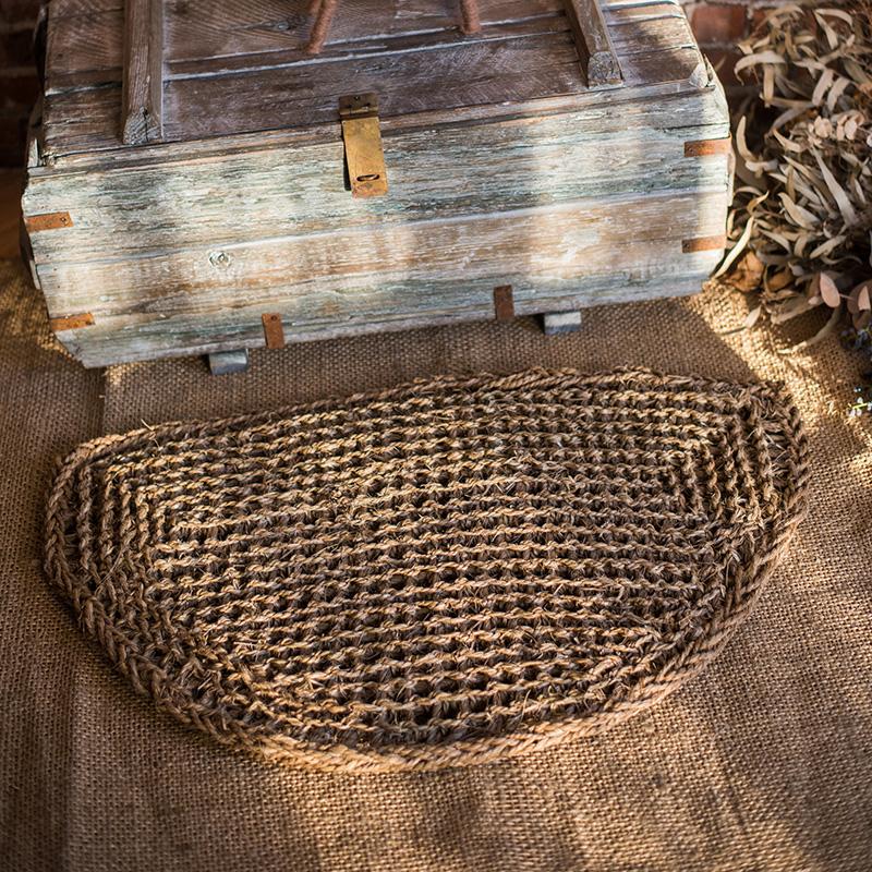 Organic Natural Straw Door Mat - -