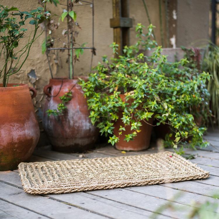 Organic Natural Straw Door Mat - -
