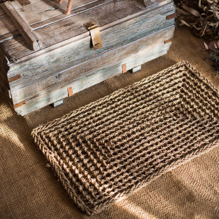 Organic Natural Straw Door Mat - -