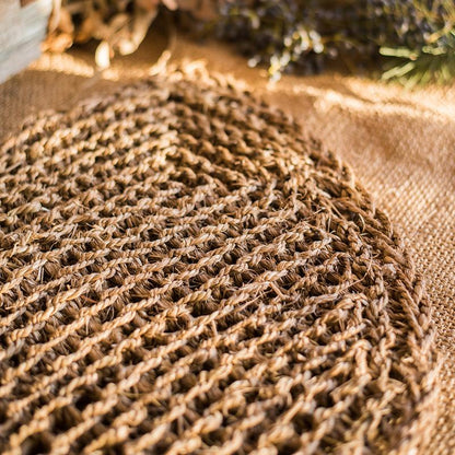 Organic Natural Straw Door Mat - -