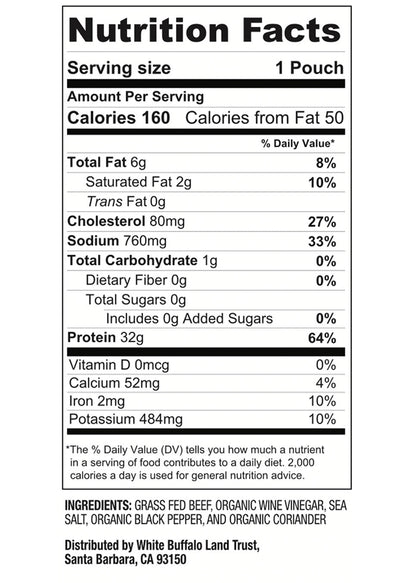 Original Grass Fed & Finished Beef Biltong - - Biltong