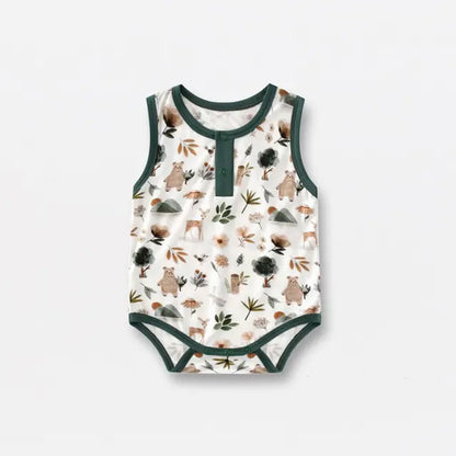 Bamboo Fiber Baby Zippered Romper - Kia Day Design