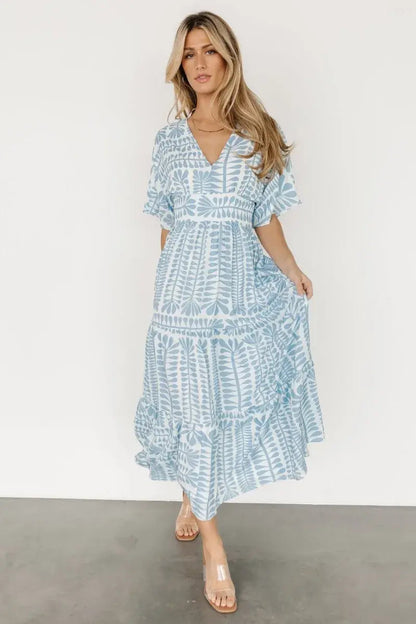 Ladies Short Sleeve Long Dresses - Kia Day Design