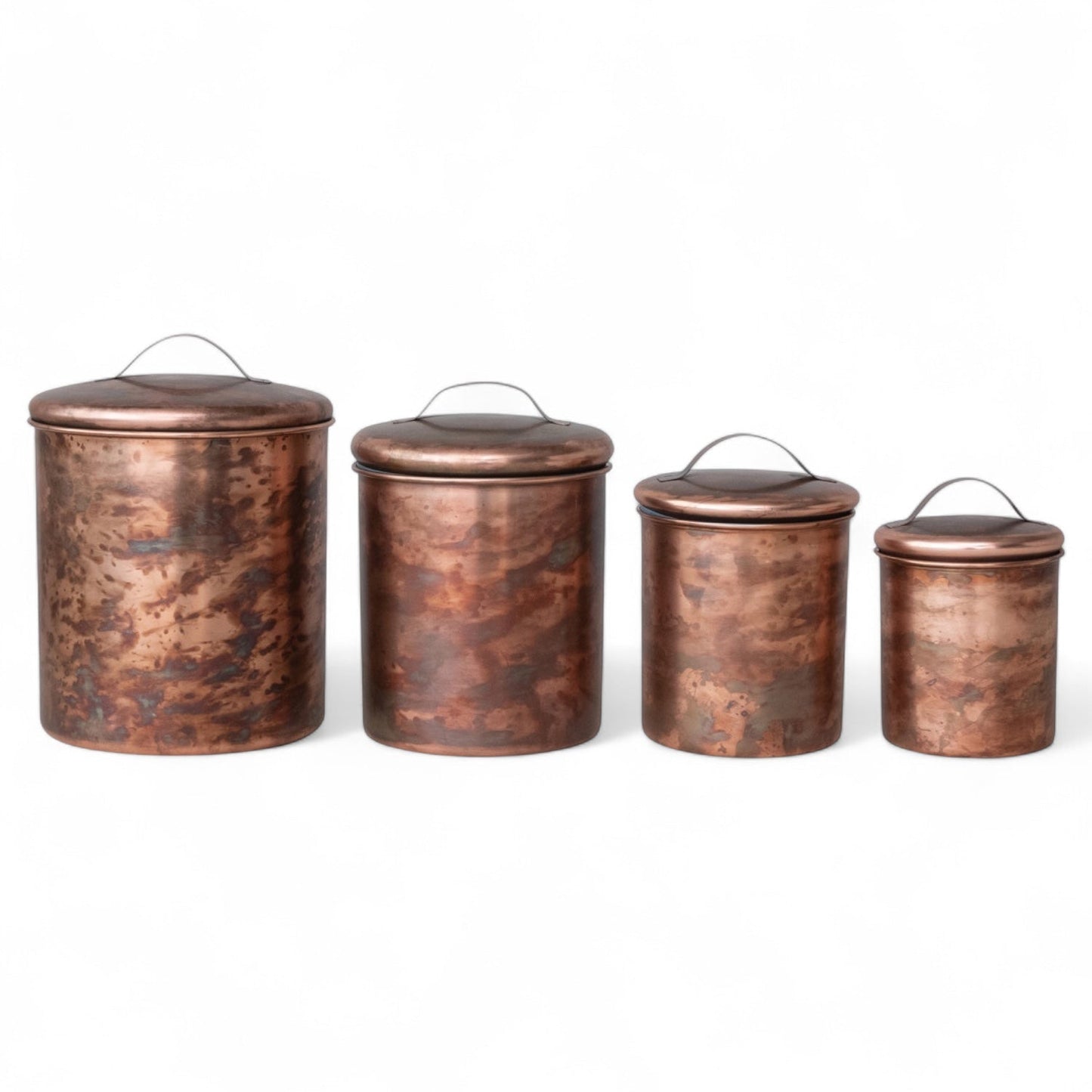 Oxidized Copper Finish Stainless Steel Canisters - - canisters