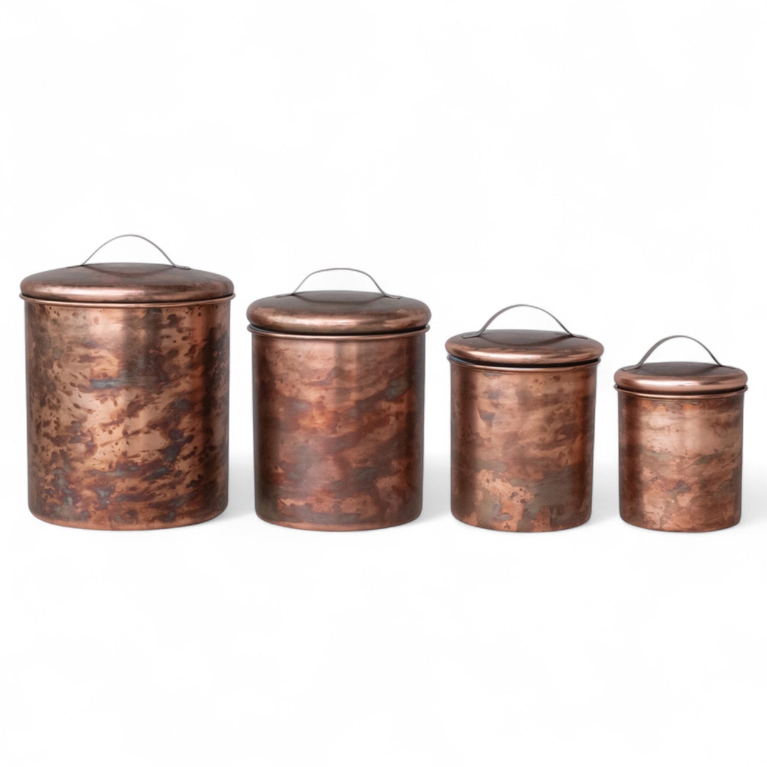 Oxidized Copper Finish Stainless Steel Canisters - - canisters