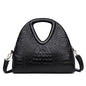 Ladies One Shoulder Embossed Soft Leather Tote Kia Day Design