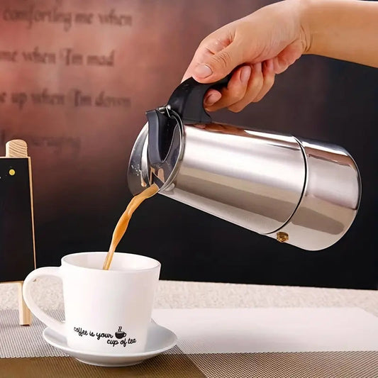 Italian Moka Pot Stainless Steel Coffee Maker - Kia Day Design