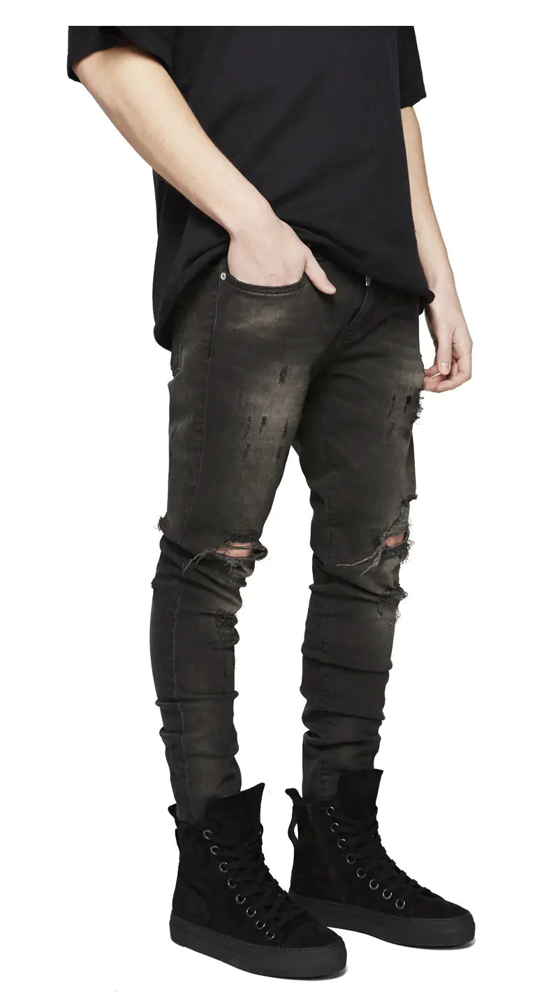 Street Men's Knee-Skinny Jeans