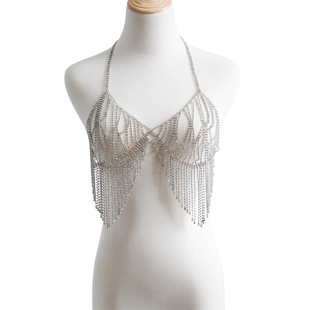 Sparkling Tassel Body Chain - - body chain