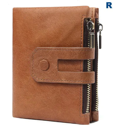 Genuine Leather RFID Anti-Theft Men's Wallet