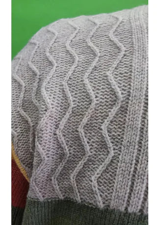 Men's Color Block Turtleneck Knitted Sweater Kia Day Design