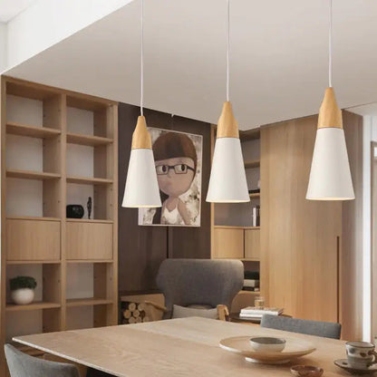 Wooden Funnel Pendant Lights - Kia Day Design