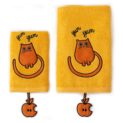 Milk&Moo Tombish Cat Baby Towel Set of 2 Orange