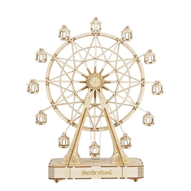 DIY Wooden Music Ferris Wheel Puzzle Toy Model - Kia Day Design