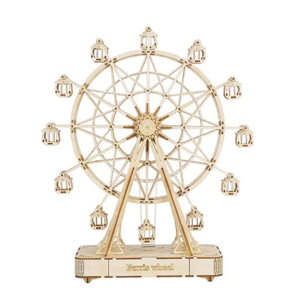DIY Wooden Music Ferris Wheel Puzzle Toy Model - Kia Day Design