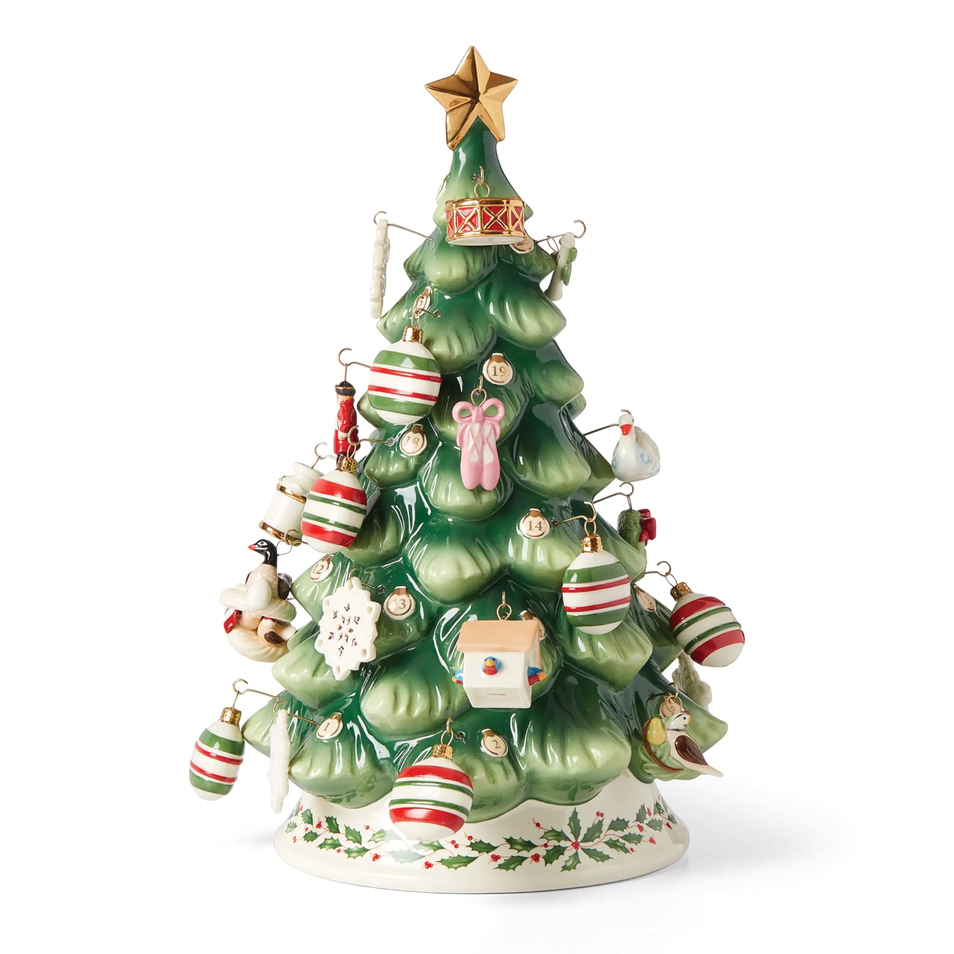 Lenox 893625 Advent Calendar Tree & Ornaments 25-Piece Set - - decor