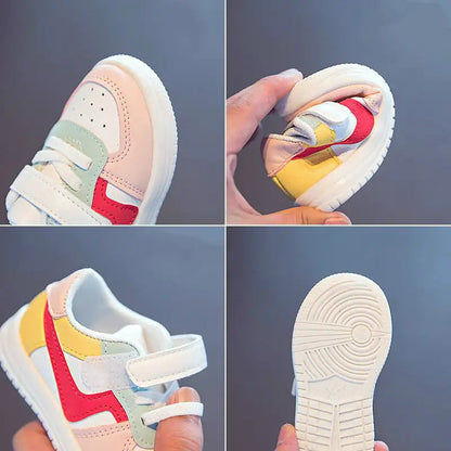 Leather Multicolor Toddler Rubber Shoes - Kia Day Design