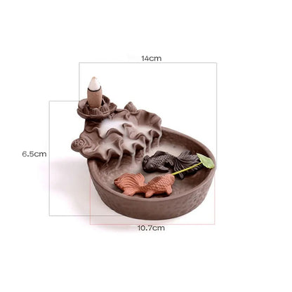 Fish Backflow Incense Burner Meditation Kia Day Design