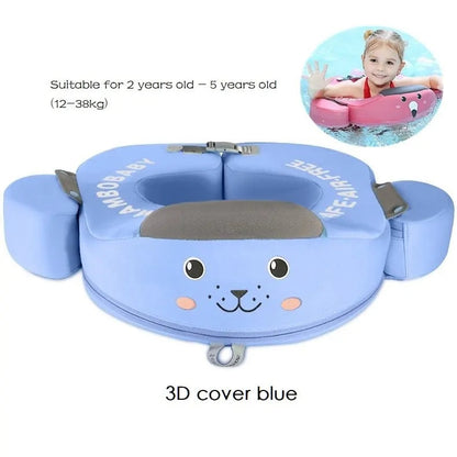 Non Inflatable Baby Float 3D Underarm Blue