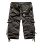 Patterned Art Textile Shorts - Dark Gray -