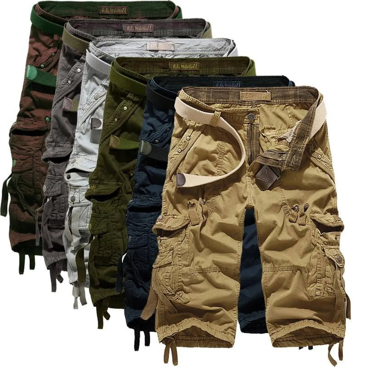 Patterned Art Textile Shorts - -