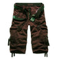 Patterned Art Textile Shorts - Red -