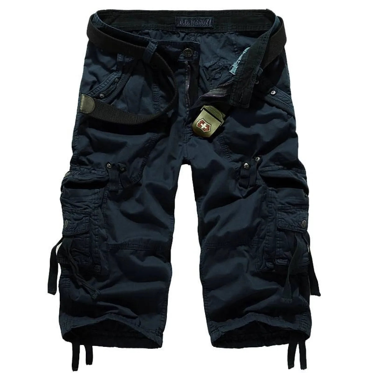 Patterned Art Textile Shorts - -
