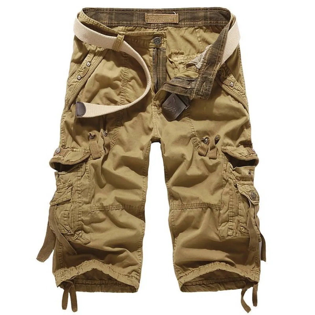 Patterned Art Textile Shorts - -