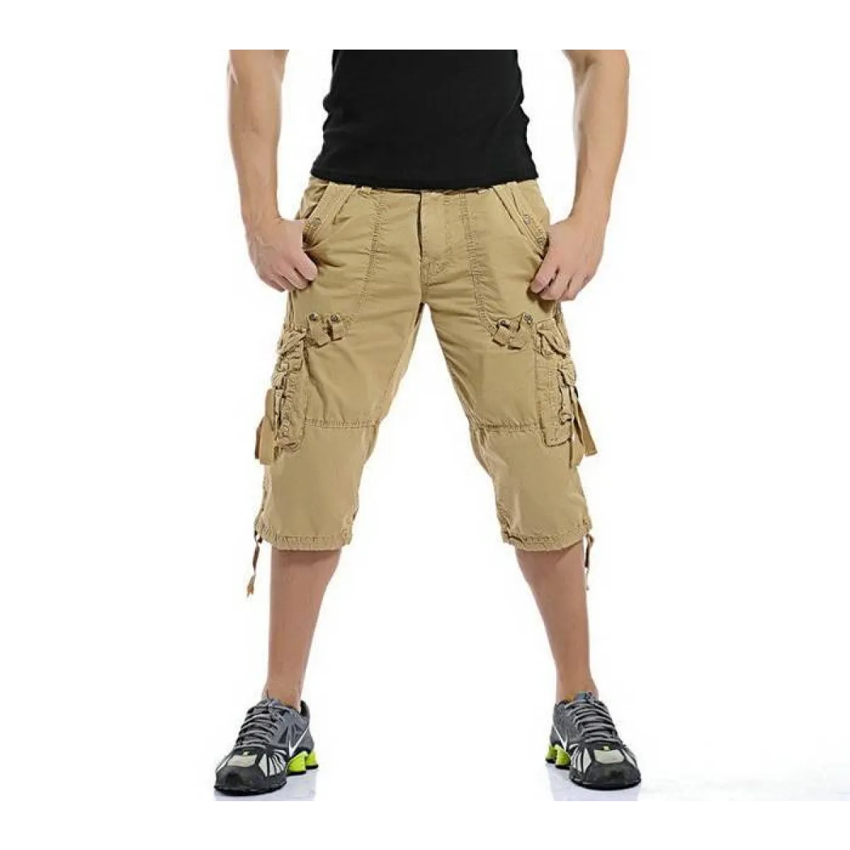 Patterned Art Textile Shorts - -