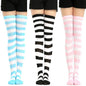 Kawaii Lolita Cotton Striped Thigh High Socks Kia Day Design