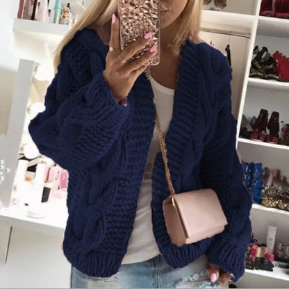 Fall Winter New Women's Chunky Knit Cardigan