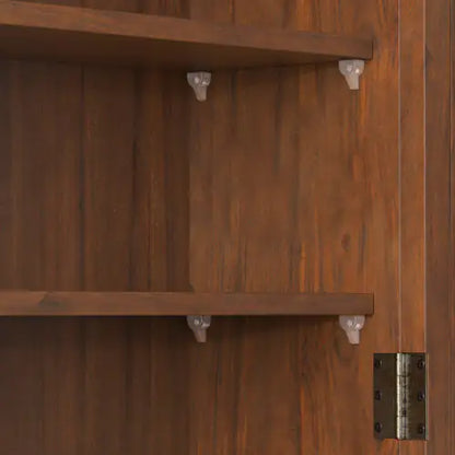 Glass Three Tier Double Door Wall Cabinet with Towel Rail - Kia Day Design