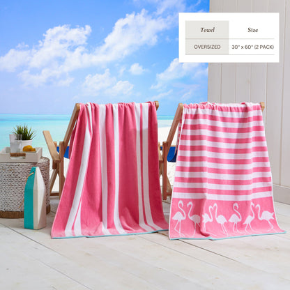 Cotton Velour Beach Towel - Maui Collection - - Beach Towels