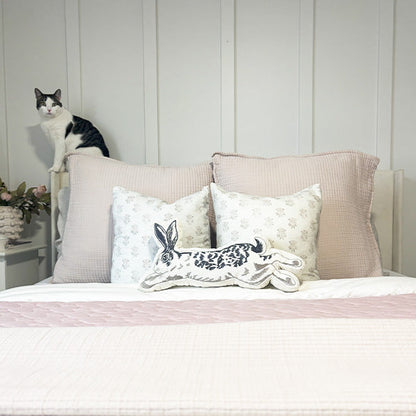 Leaping Easter Bunny Pillow - - Sale