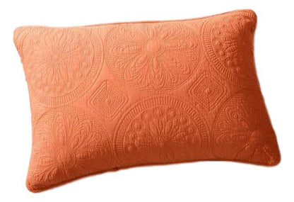 Tache Cotton Stone Washed Rustic Orange Medallion Tuscany Sunrise Pillow Sham (JHW-595) - - Pillow Sham