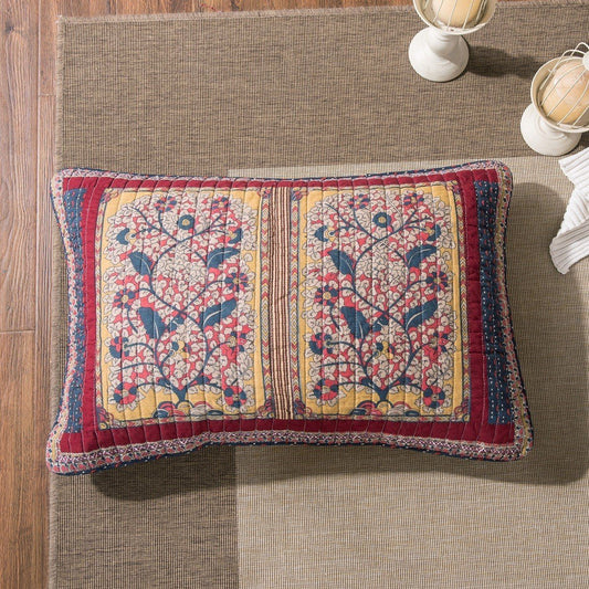 Tache Vineyard Cottage Floral Quilted Pillow Cover Patchwork 1 Piece Sham (JHW-827-SHAM) - - Pillow Case