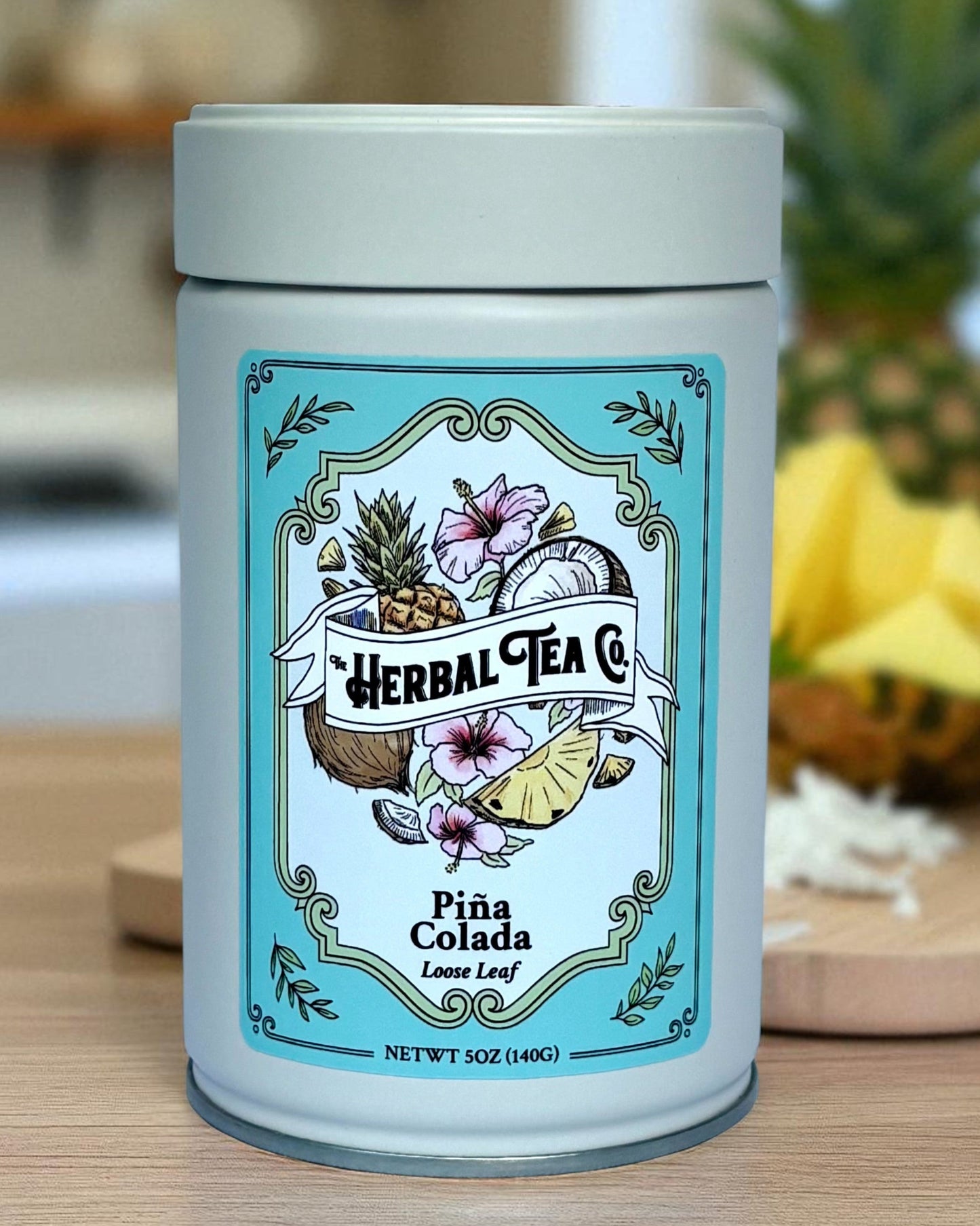 Piña Colada Herbal Tea - Tin - 45 servings - Tea