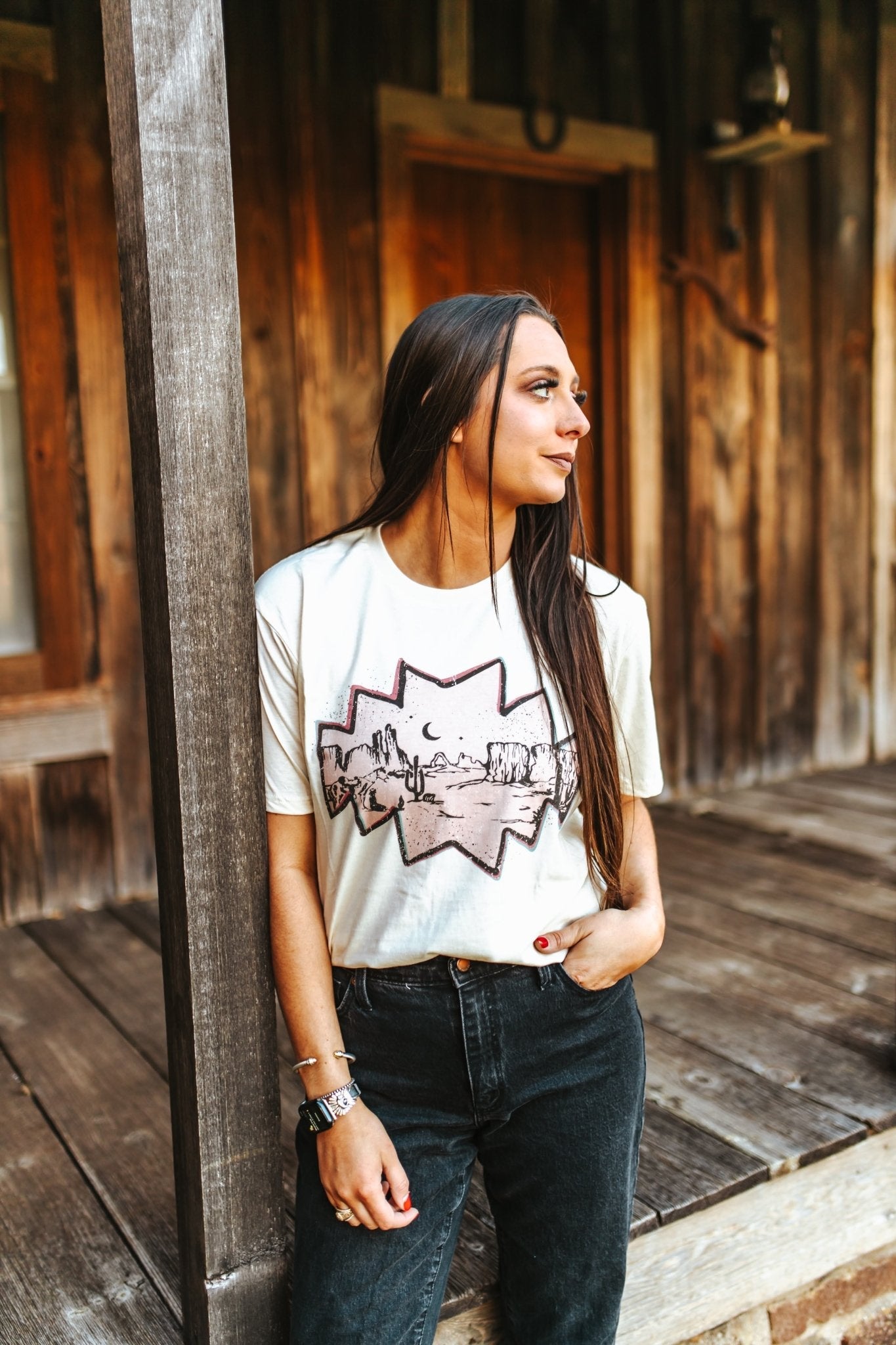 Pink Desert Graphic Tee - -