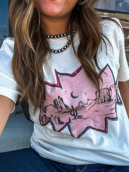 Pink Desert Graphic Tee - -