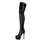 Pink Patent Platform High Heel Boots- Royalessencelux- {{Product type}}