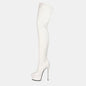 Pink Patent Platform High Heel Boots- Royalessencelux- {{Product type}}