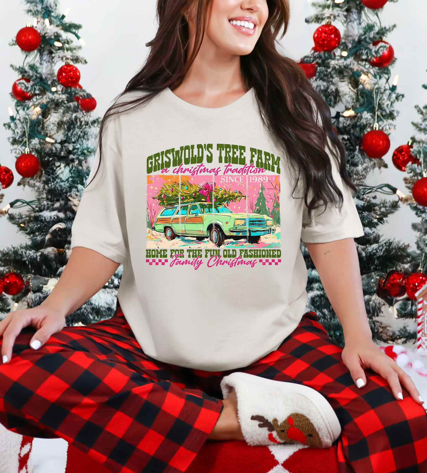 Retro Pinkish Griswold T-shirt - - T-SHIRT