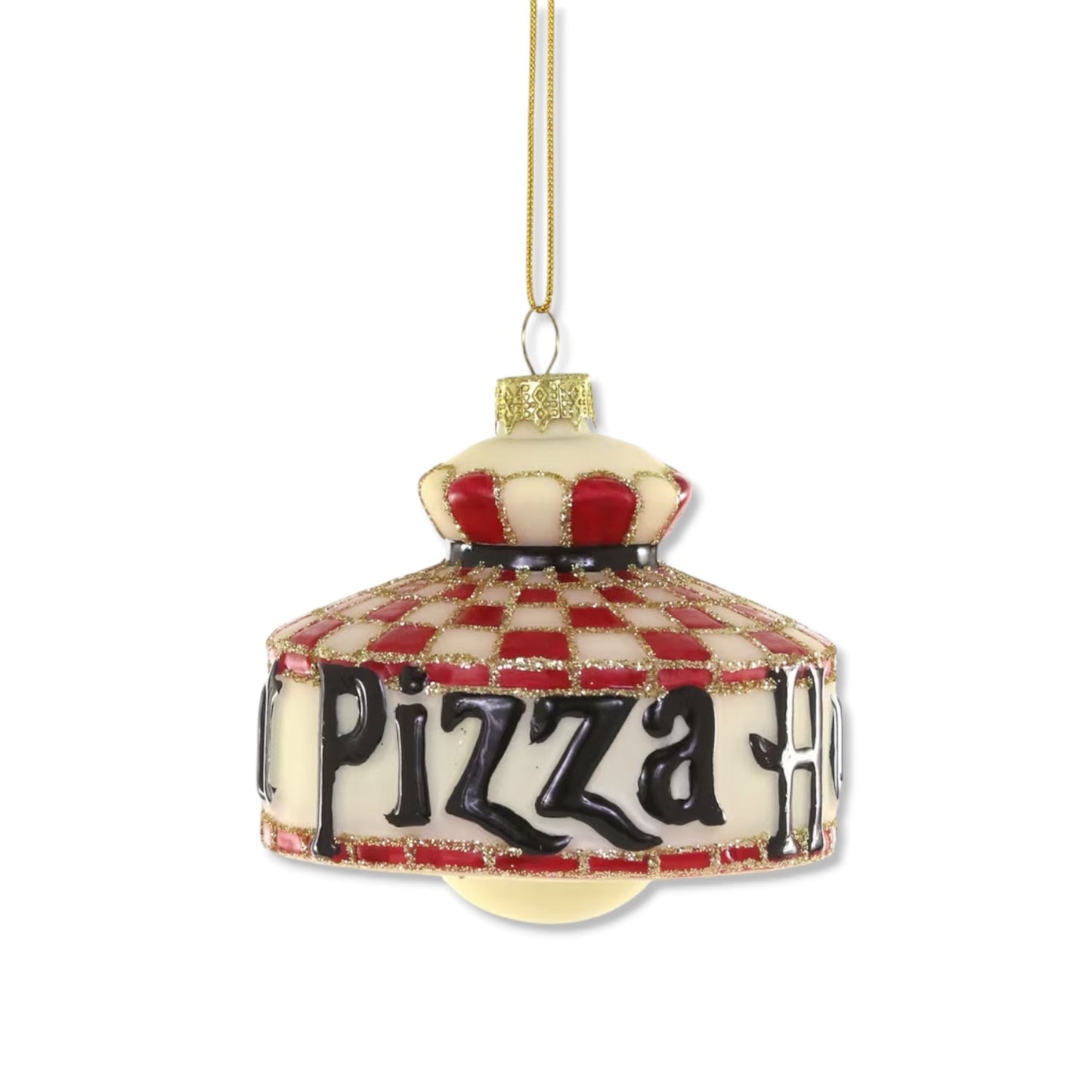 Pizza Hut Restaurant Lamp Glass Ornament - - Christmas