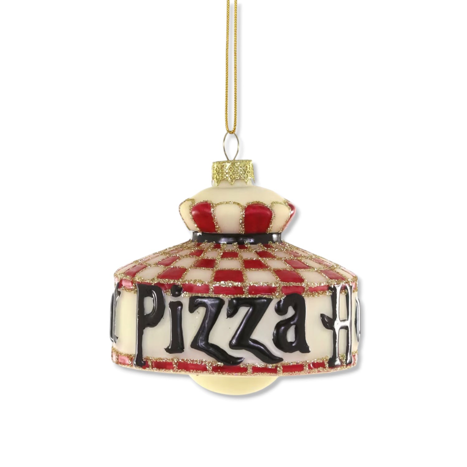 Pizza Hut Restaurant Lamp Glass Ornament - - Christmas
