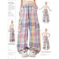 Pastel Plaid Cargo Pants – Y2K Harajuku Streetwear Aesthetic - Plaid - Women's Pants
