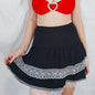 Lolita Plaid Mini Skirt – Gothic Harajuku - Black - Skirts